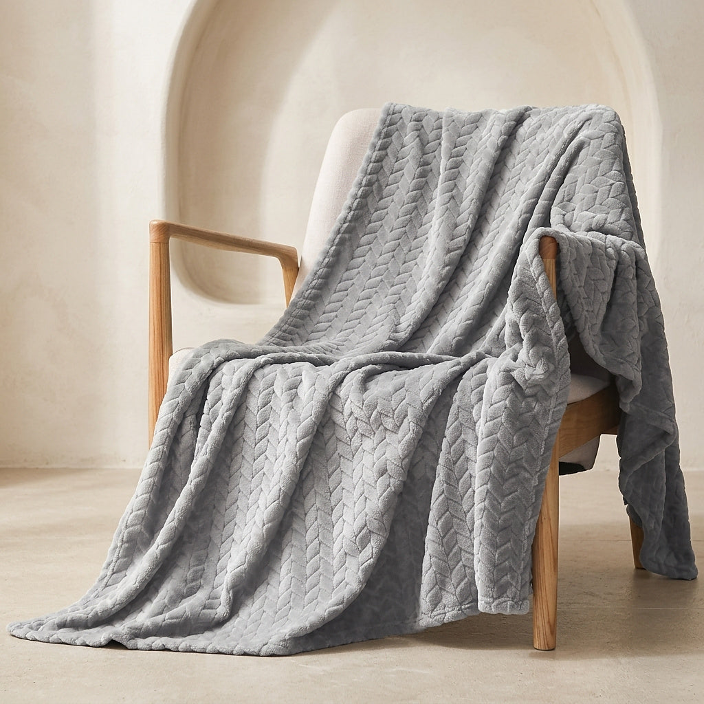 Wheat Grain Pattern Flannel Blanket