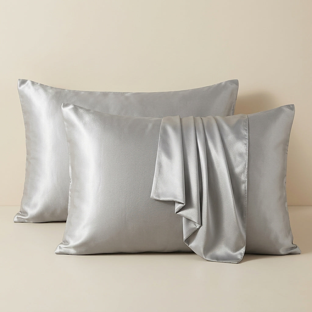 Unisex Satin Pillowcase with Folded Drape Detail