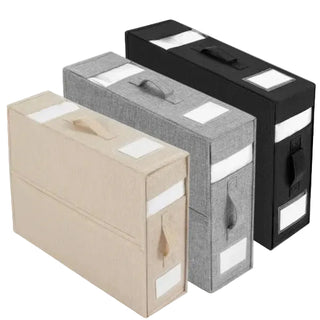 Foldable Bedding Storage Organizer with Front Flap Design