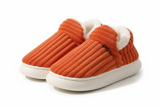 Cozy Ribbed Faux-Fur Slippers