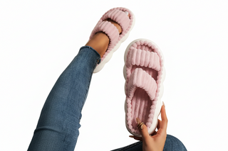 Open-Toe Slide Slippers with Dual-Strap Design