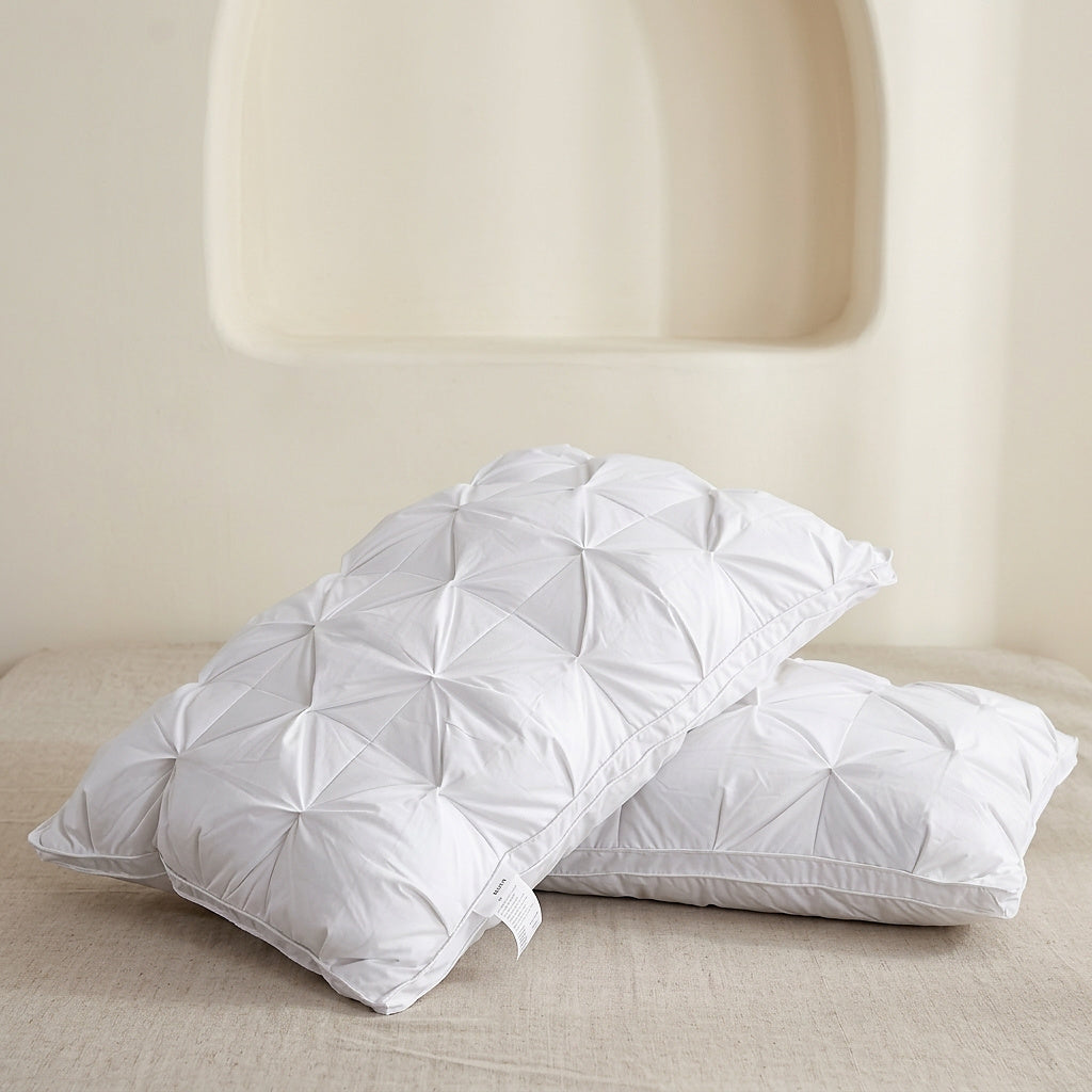 Tufted Goose Down Bedding Pillow