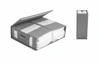Foldable Bedding Storage Organizer with Front Flap Design