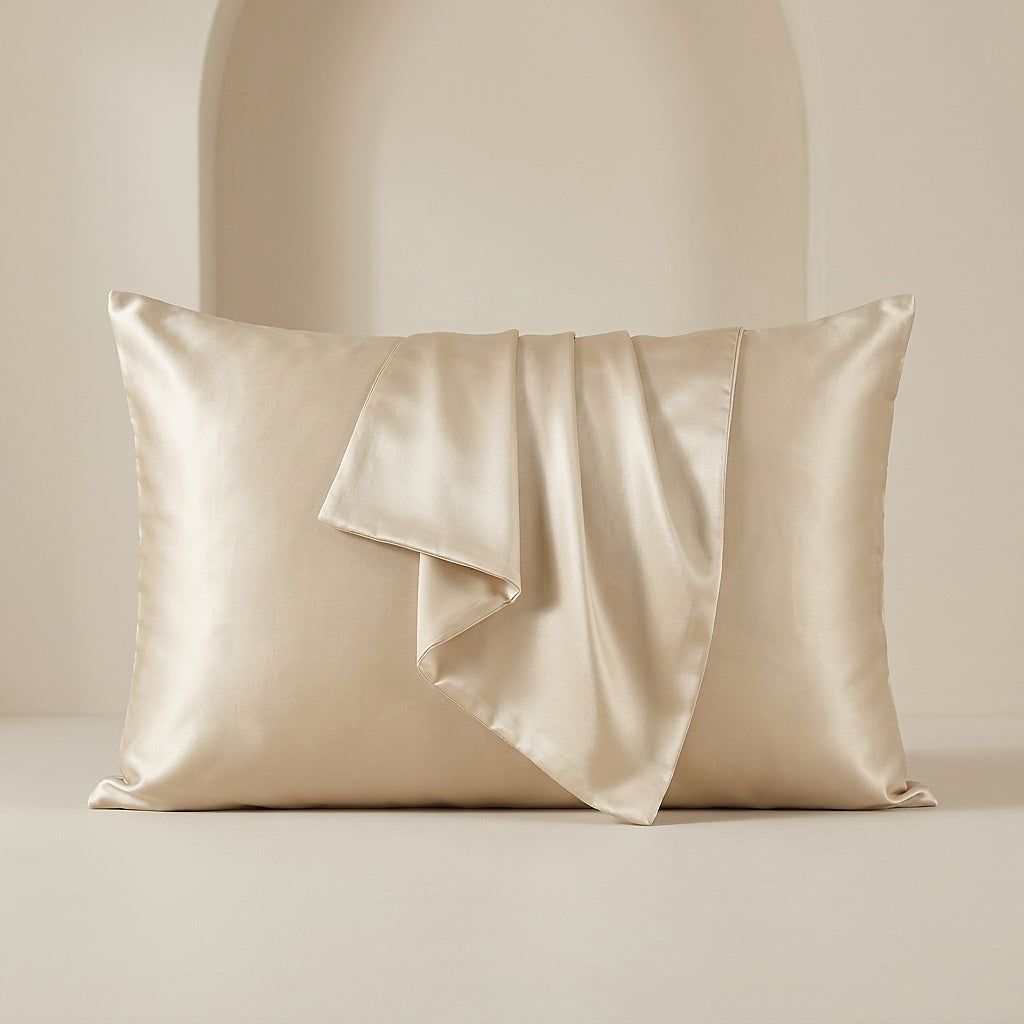 Unisex Satin Pillowcase with Folded Drape Detail