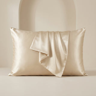 Satin Pillowcase with Folded Drape Detail