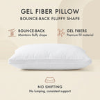 Gel-Fiber Bedding Pillows
