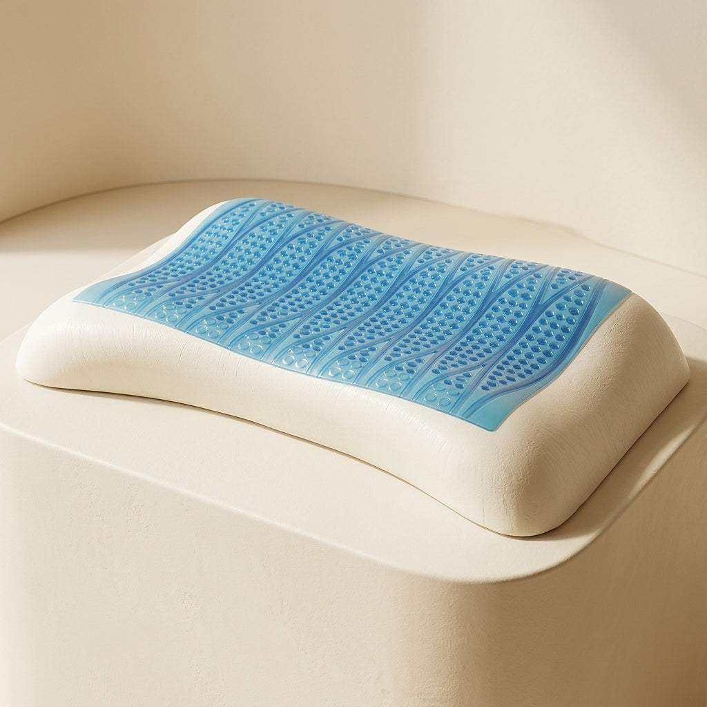 Contoured Memory Foam Pillow with Gel Layer