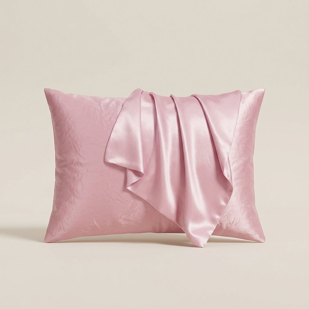 Unisex Satin Pillowcase with Folded Drape Detail