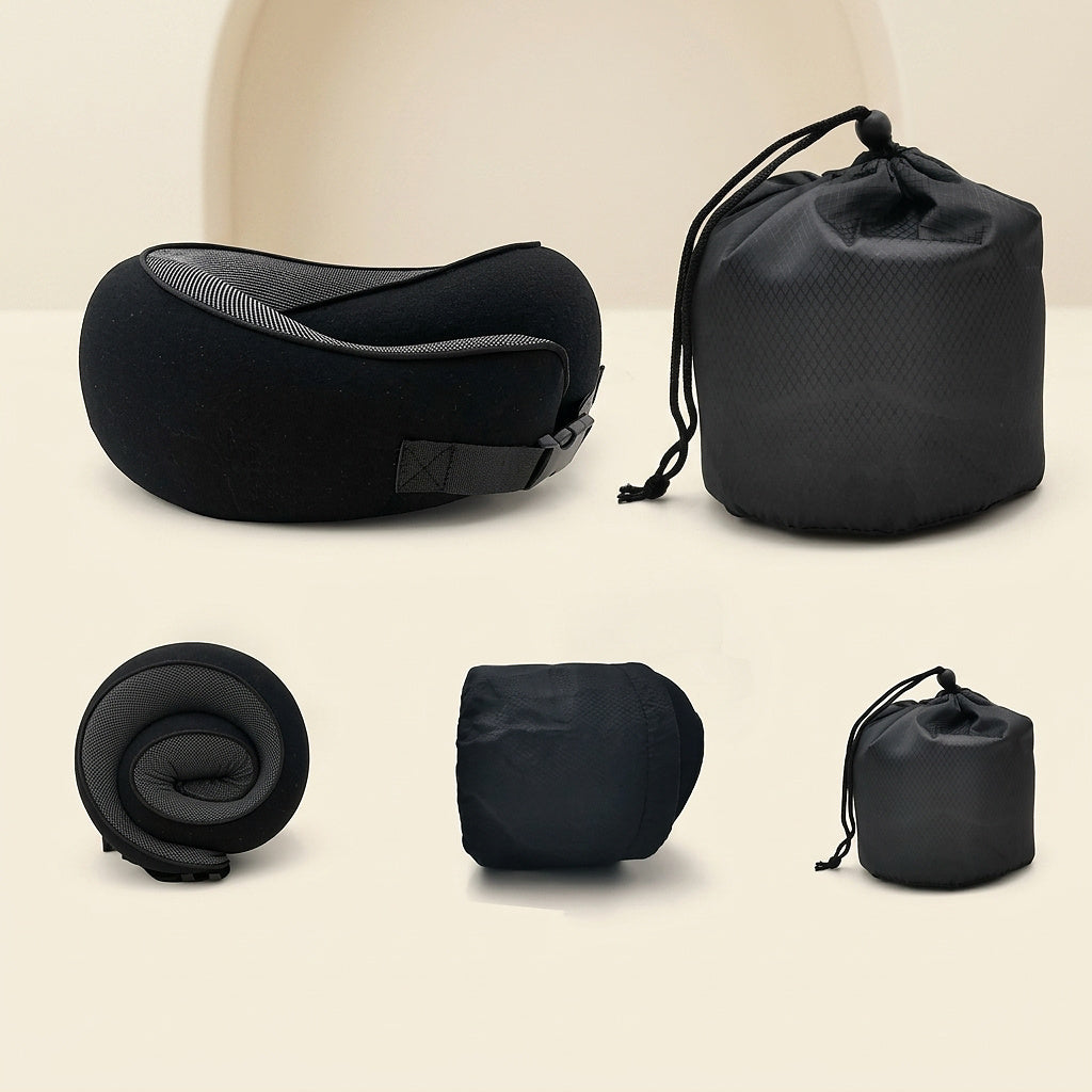 U-Shaped Neck Pillow with Wrap Closure
