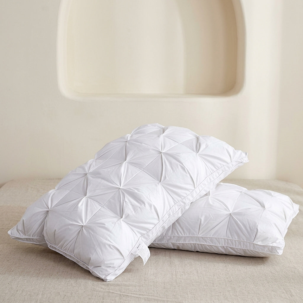 Tufted Goose Down Bedding Pillow