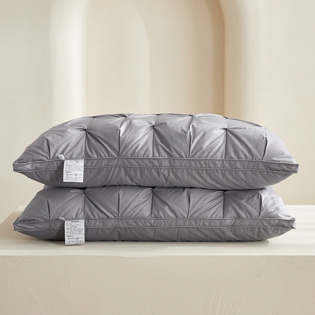 Tufted Goose Down Bedding Pillow