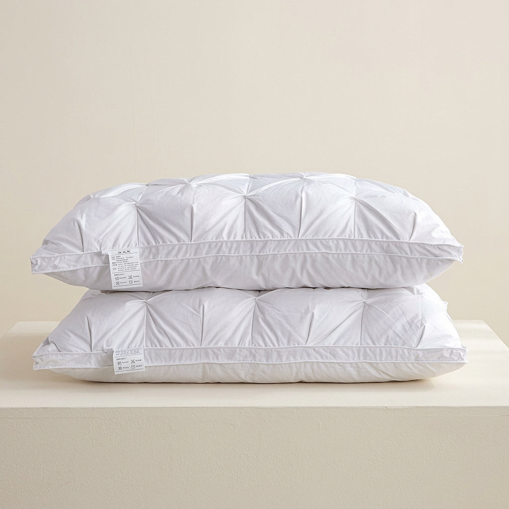 Tufted Goose Down Bedding Pillow