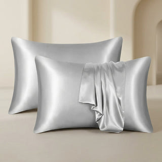 Satin Pillowcase with Folded Drape Detail