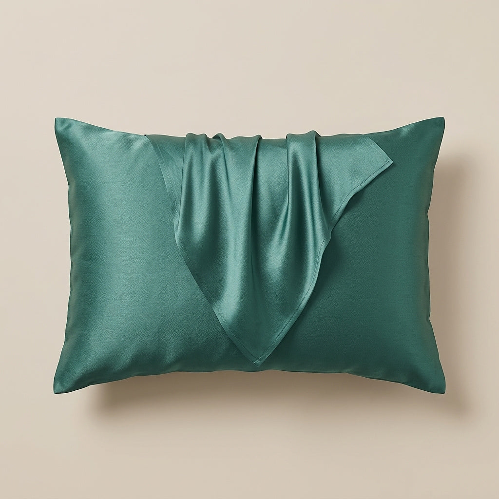 Unisex Satin Pillowcase with Folded Drape Detail