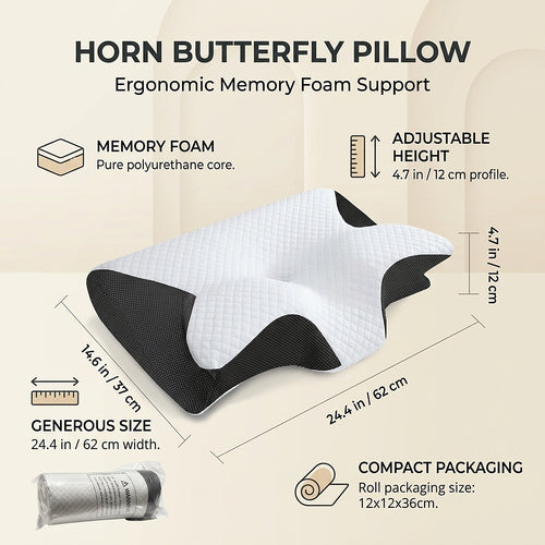 Butterfly Shaped Memory Foam Contour Pillow