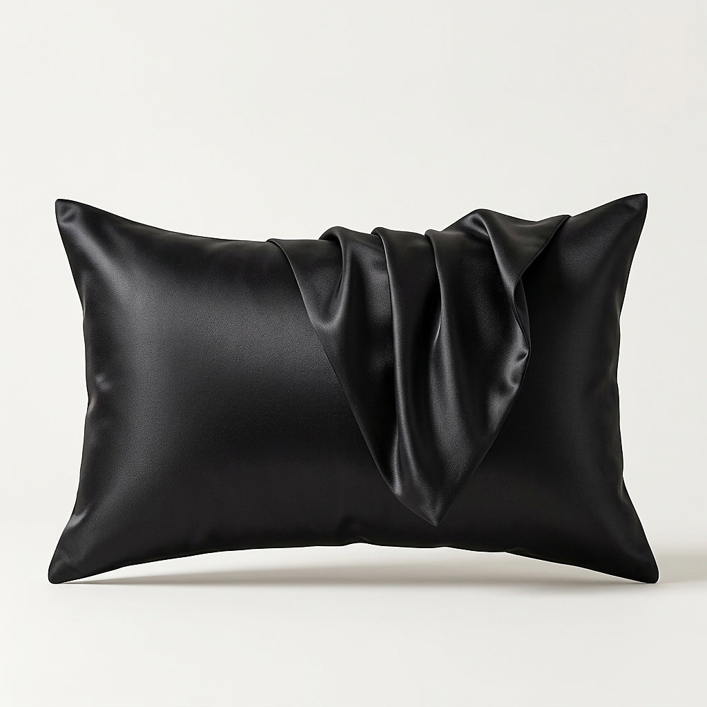 Unisex Satin Pillowcase with Folded Drape Detail