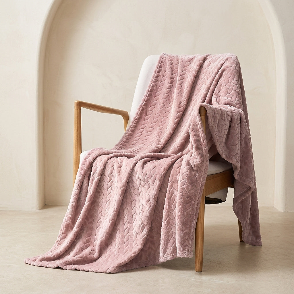 Wheat Grain Pattern Flannel Blanket