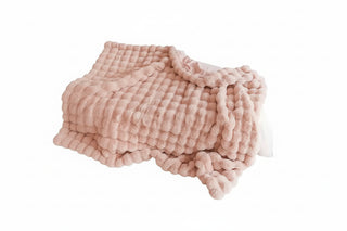 Chunky Knit-Style Throw Blanket with Oversized Loop Texture