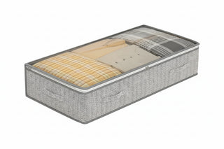 Large Rectangular Bedding Storage Organizer with Open-Top Access