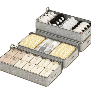 Large Rectangular Bedding Storage Organizer with Open-Top Access