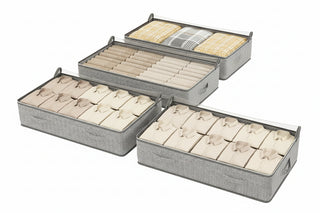 Large Rectangular Bedding Storage Organizer with Open-Top Access