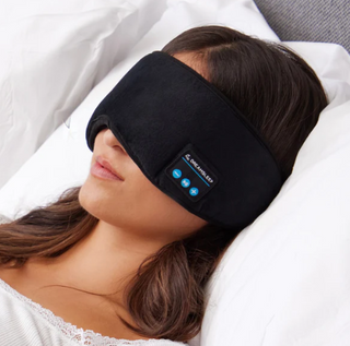 Sleep Eye Mask with Adjustable Strap and Integrated Control Panel