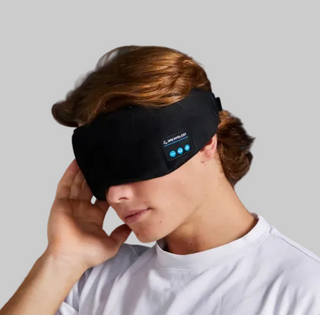 Sleep Eye Mask with Adjustable Strap and Integrated Control Panel