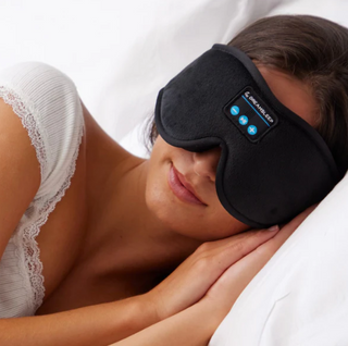Sleep Eye Mask with Integrated Control Panel and Adjustable Fit