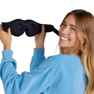 Sleep Eye Mask with Integrated Control Panel and Adjustable Fit