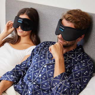 Sleep Eye Mask with Integrated Control Panel and Adjustable Fit