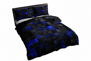 Geometric Pattern Bedding Set with Coordinated Duvet and Pillowcases