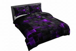 Geometric Pattern Bedding Set with Coordinated Duvet and Pillowcases