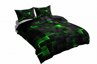 Geometric Pattern Bedding Set with Coordinated Duvet and Pillowcases