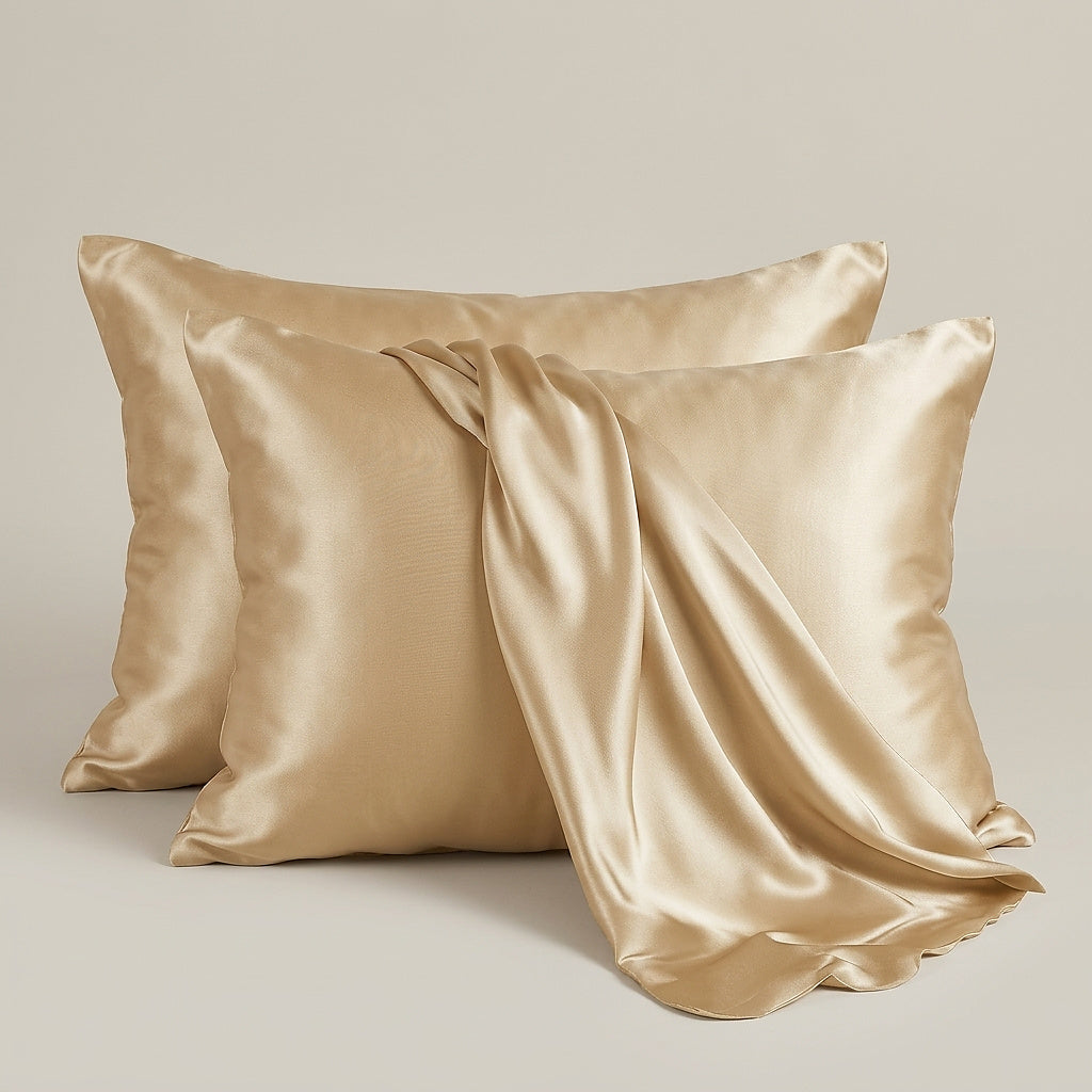 Unisex Satin Pillowcase with Folded Drape Detail