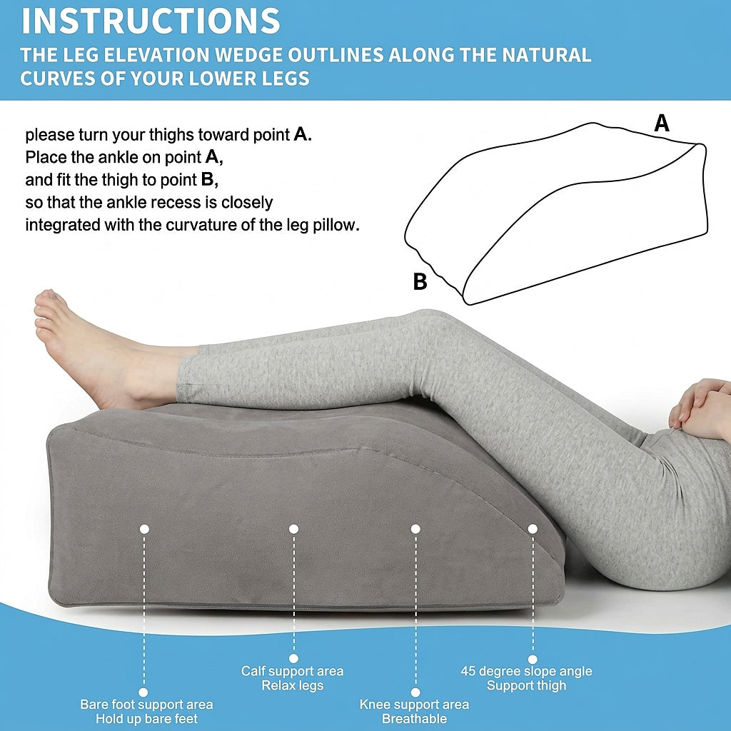 Inflatable Wedge Leg Support Pillow