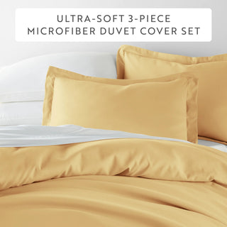 Soft Hypoallergenic Microfiber Duvet Set with Zipper & Corner Ties