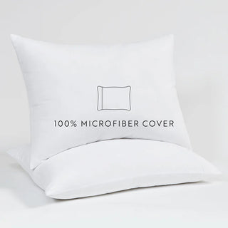 Hypoallergenic Plush Pillows 2-Pack with Soft Microfiber Balanced Support