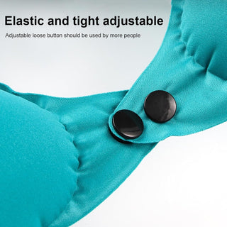 Inflatable Neck Travel Pillow with Built-in Hand Pump