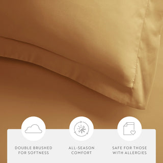 Soft Hypoallergenic Microfiber Duvet Set with Zipper & Corner Ties