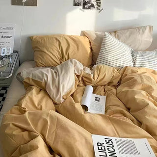 Vintage Academia Bedding in Beige & Brown