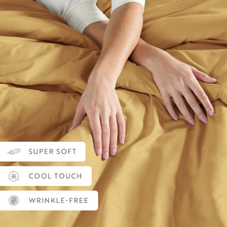 Soft Hypoallergenic Microfiber Duvet Set with Zipper & Corner Ties