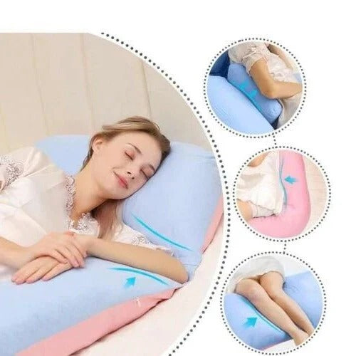 U-Shaped Full Body Pillow with Ergonomic Memory Foam Support