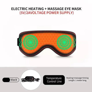 Heated Eye Mask with 3 Temp Levels & USB Vibration