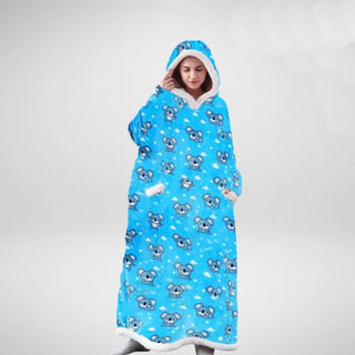 Comfy Hooded Sherpa Blanket – Oversize Wearable Warmth for Home & Outdoors