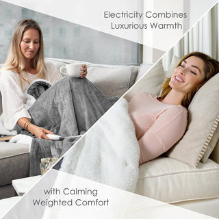 Weighted Heated Throw Blanket – Deep Pressure & Adjustable Warmth
