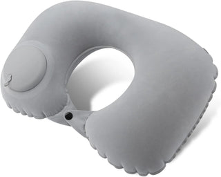 Inflatable Neck Travel Pillow with Built-in Hand Pump