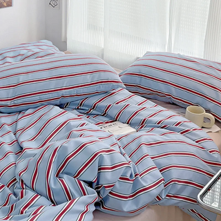 Striped Cotton Bedding Set – Nordic Design for Modern Bedroom