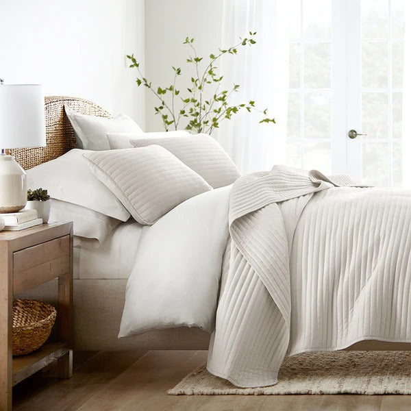 Ultra Soft Quilted Coverlet Set with Hypoallergenic Down Alternative