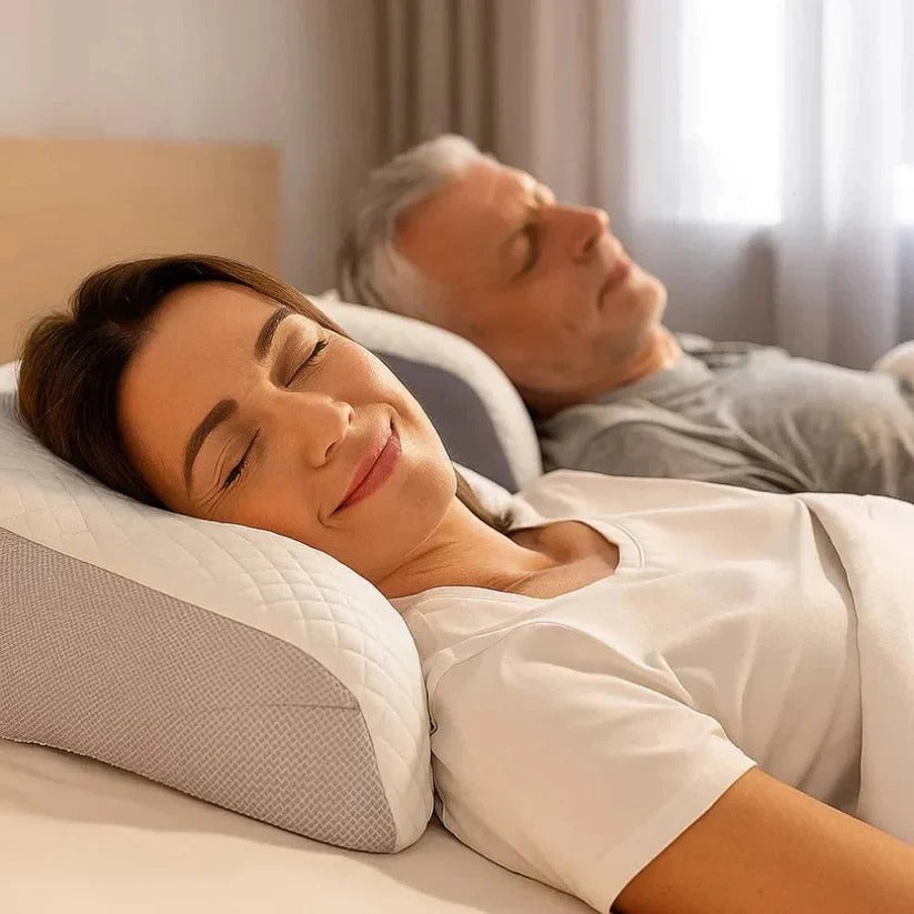 Ergonomic Memory Foam Neck Pillow with Washable Cover