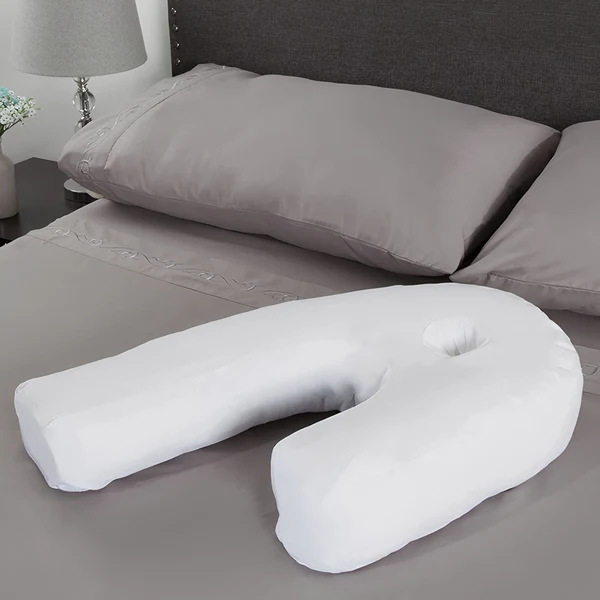 Orthopedic Side Sleeper Pillow with Ear Hole & Spine Support